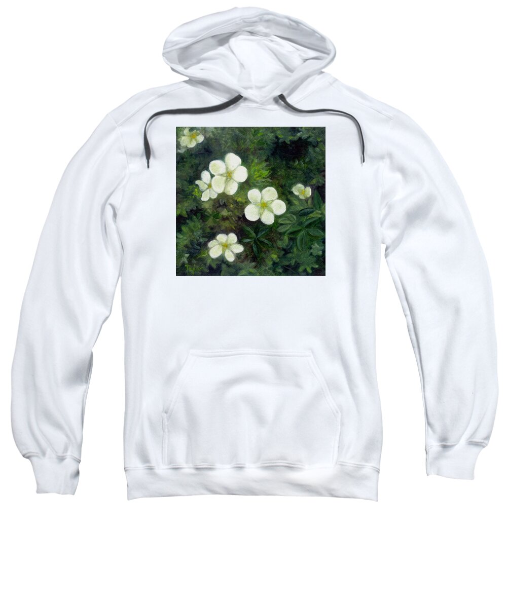 Flowers Sweatshirt featuring the painting Potentilla by FT McKinstry