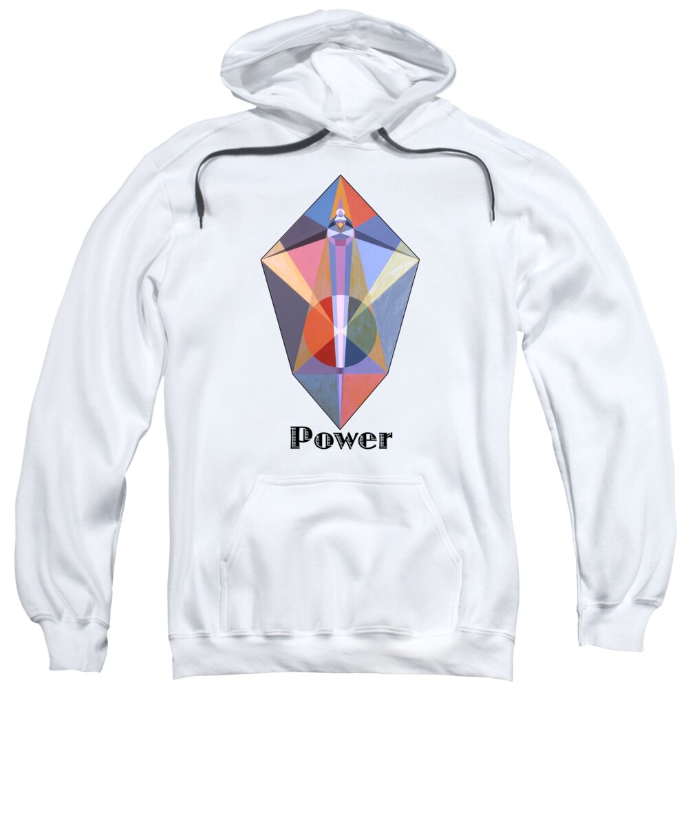 Painting Sweatshirt featuring the painting Power text by Michael Bellon