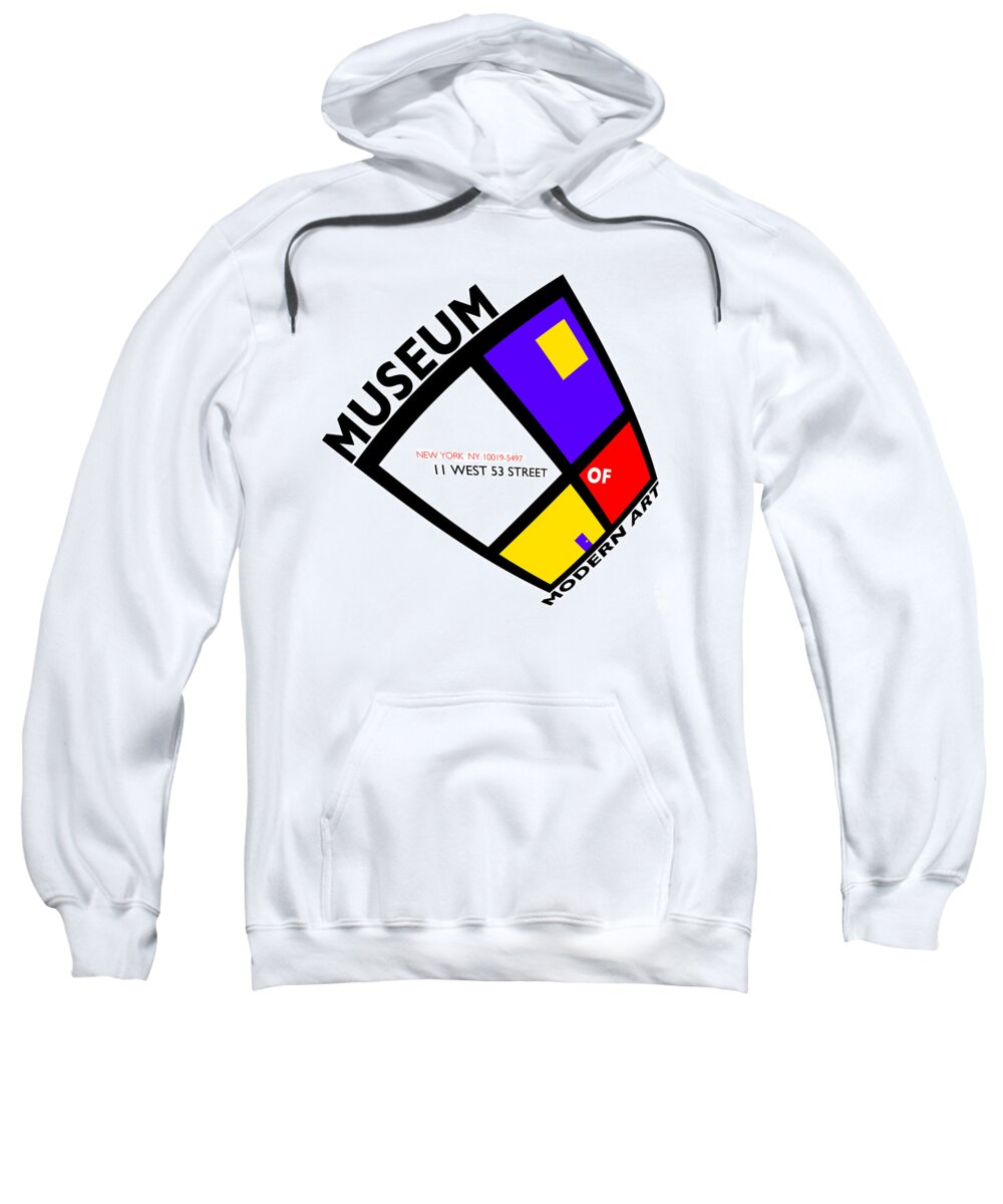 Moma Sweatshirt featuring the painting Putting On De Stijl by Charles Stuart