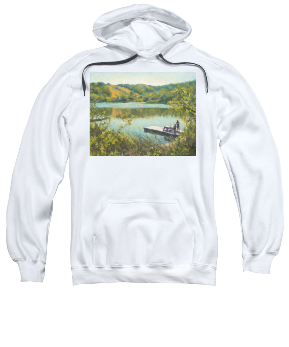 Landscape Sweatshirt featuring the painting Quality Time by Kerima Swain