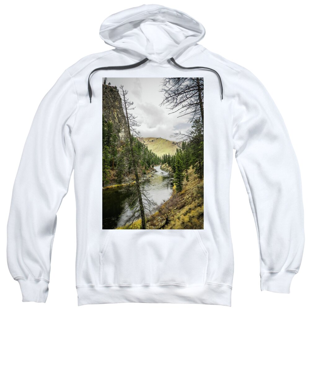 Lanscape Sweatshirt featuring the photograph River in the Canyon by Jason Brooks
