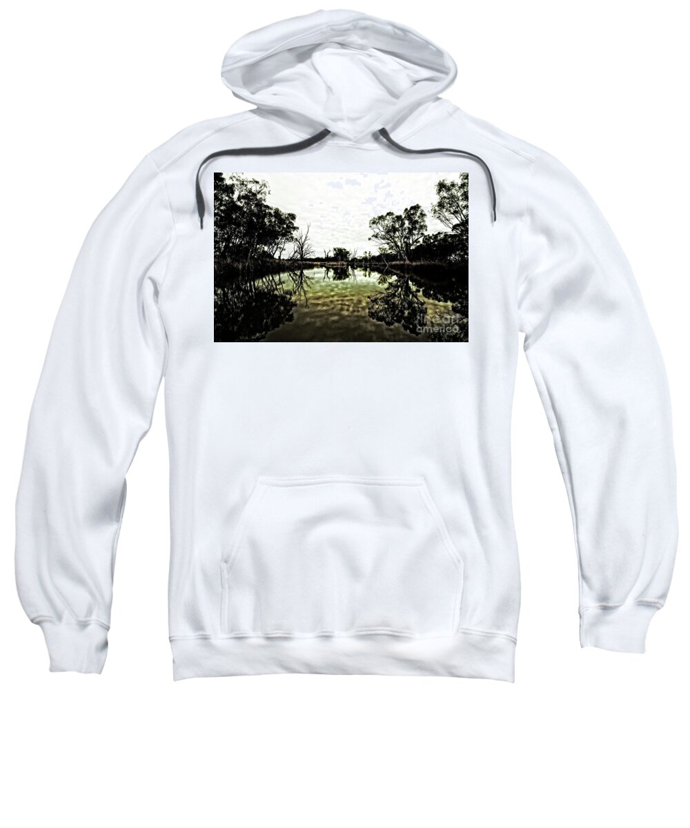 Tree Sweatshirt featuring the photograph River trees V2 by Douglas Barnard