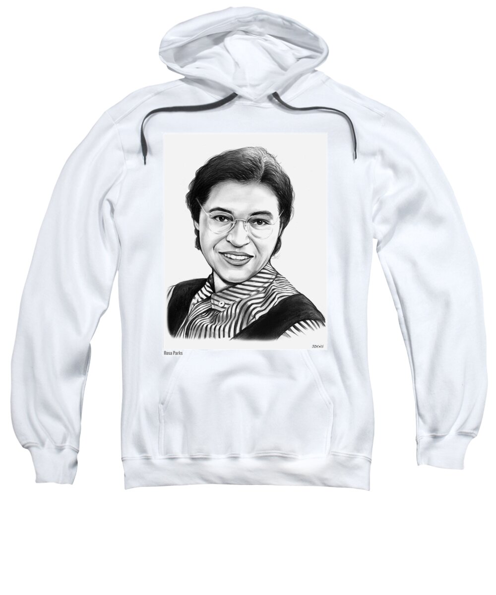 Rosa Parks Sweatshirt featuring the drawing Rosa Parks by Greg Joens