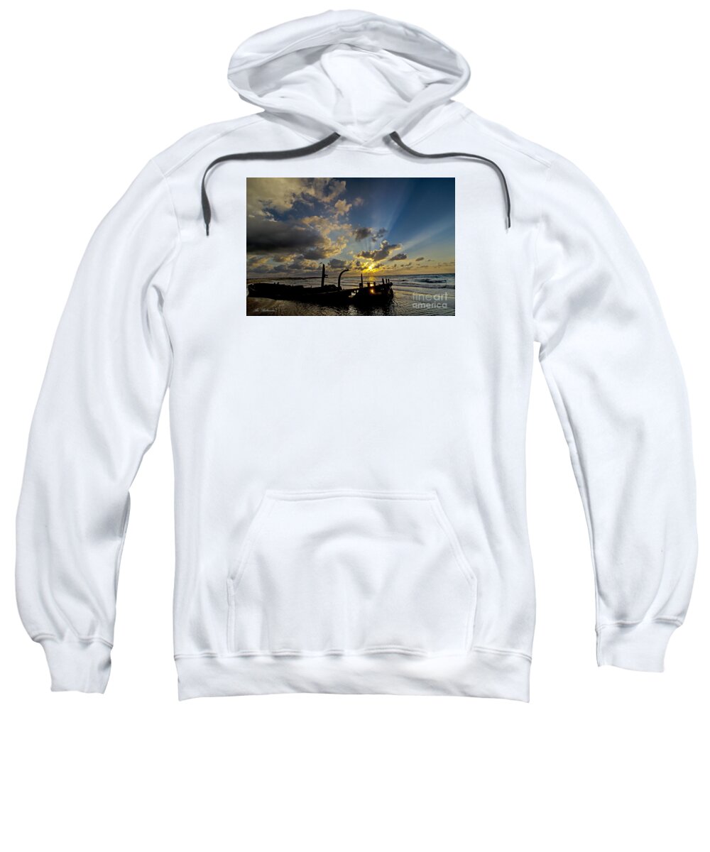 Sea Sweatshirt featuring the photograph Safe Shore 03 by Arik Baltinester