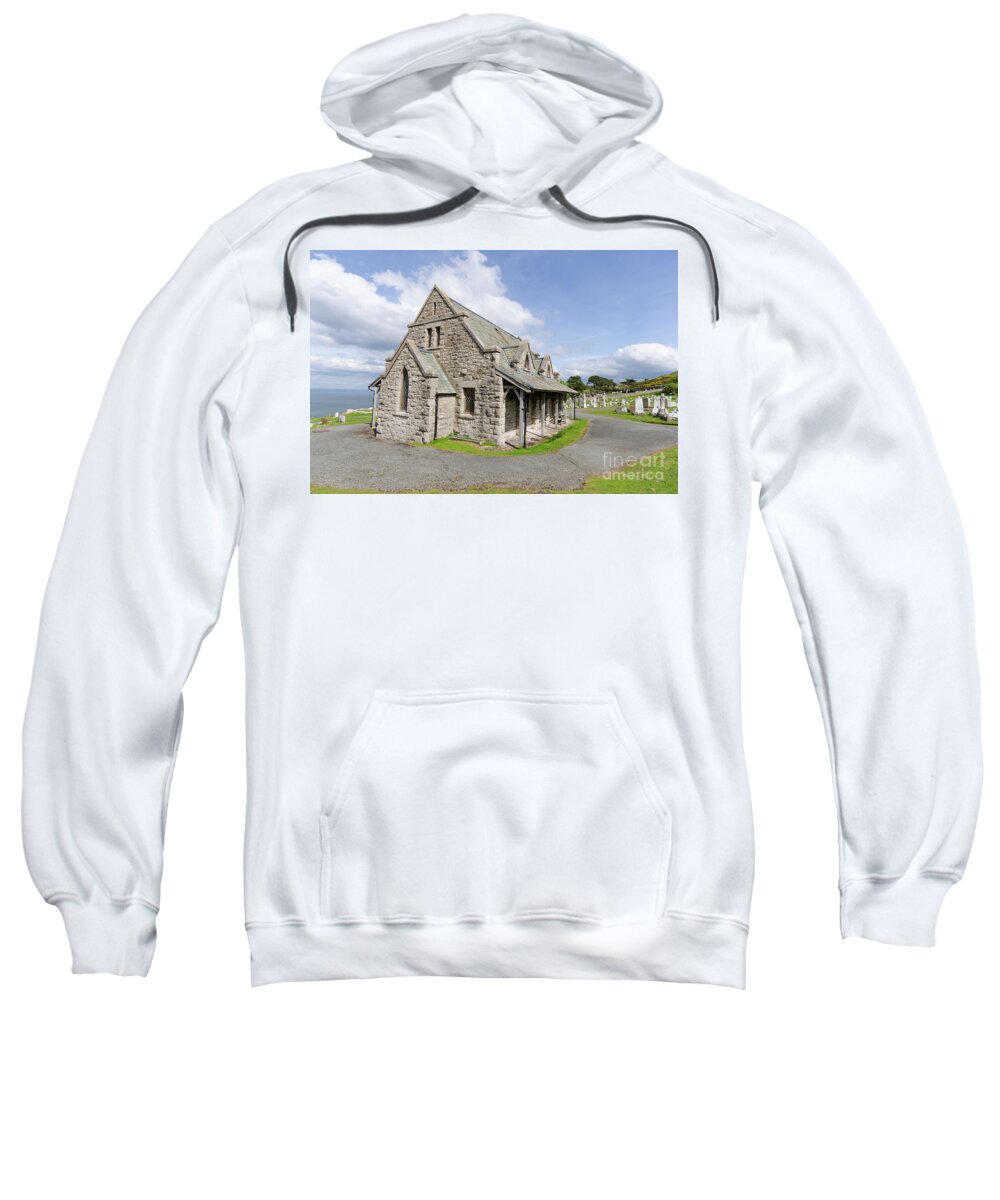 St Tudno Sweatshirt featuring the photograph Saint Tudno church 2 by Steev Stamford