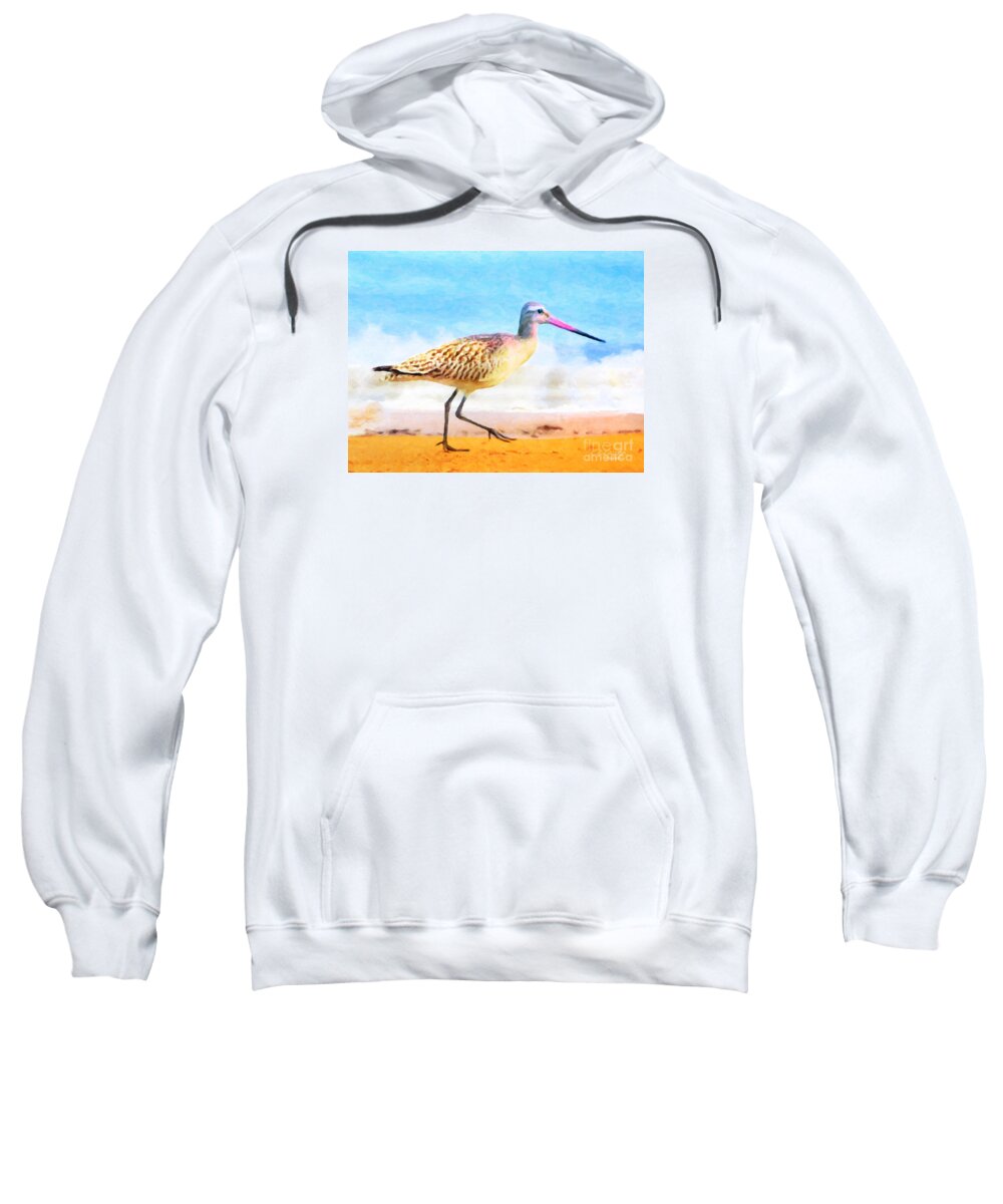 Landscape Sweatshirt featuring the painting Sand between my toes ... by Chris Armytage