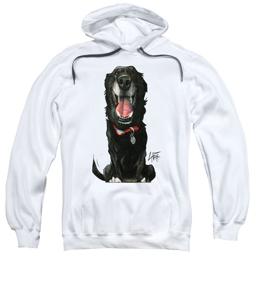  Sweatshirt featuring the drawing Sartell 3619 by Canine Caricatures By John LaFree