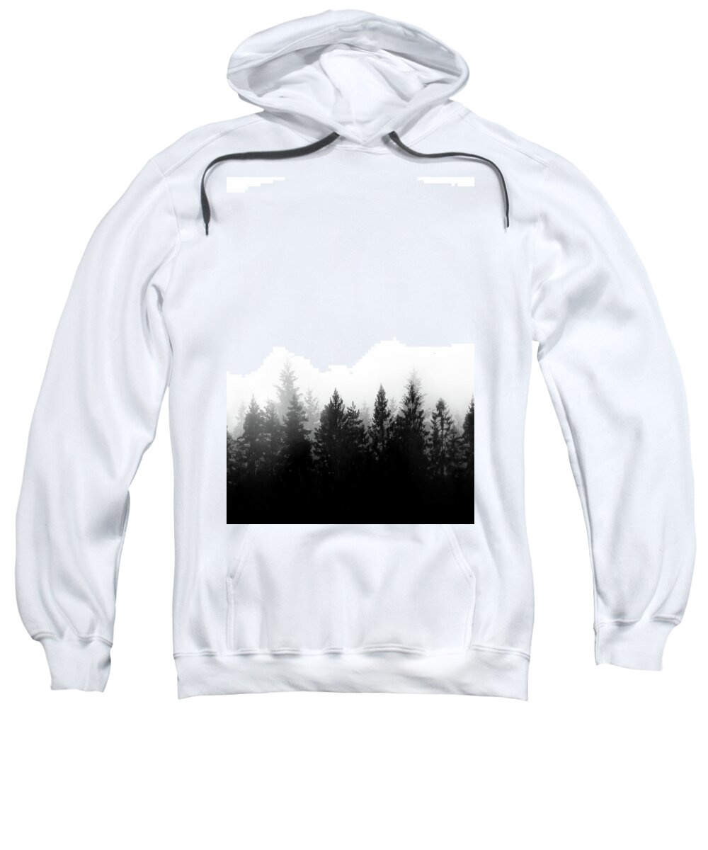 Nordic Sweatshirt featuring the mixed media Scandinavian Forest by Nicklas Gustafsson