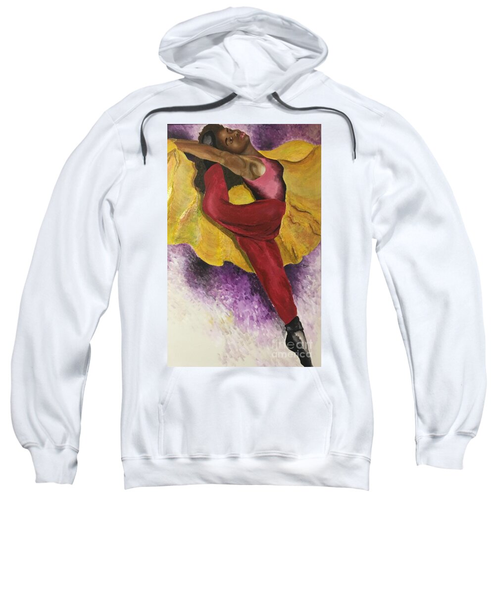 Dance Sweatshirt featuring the painting Self portrait by Pamela Henry