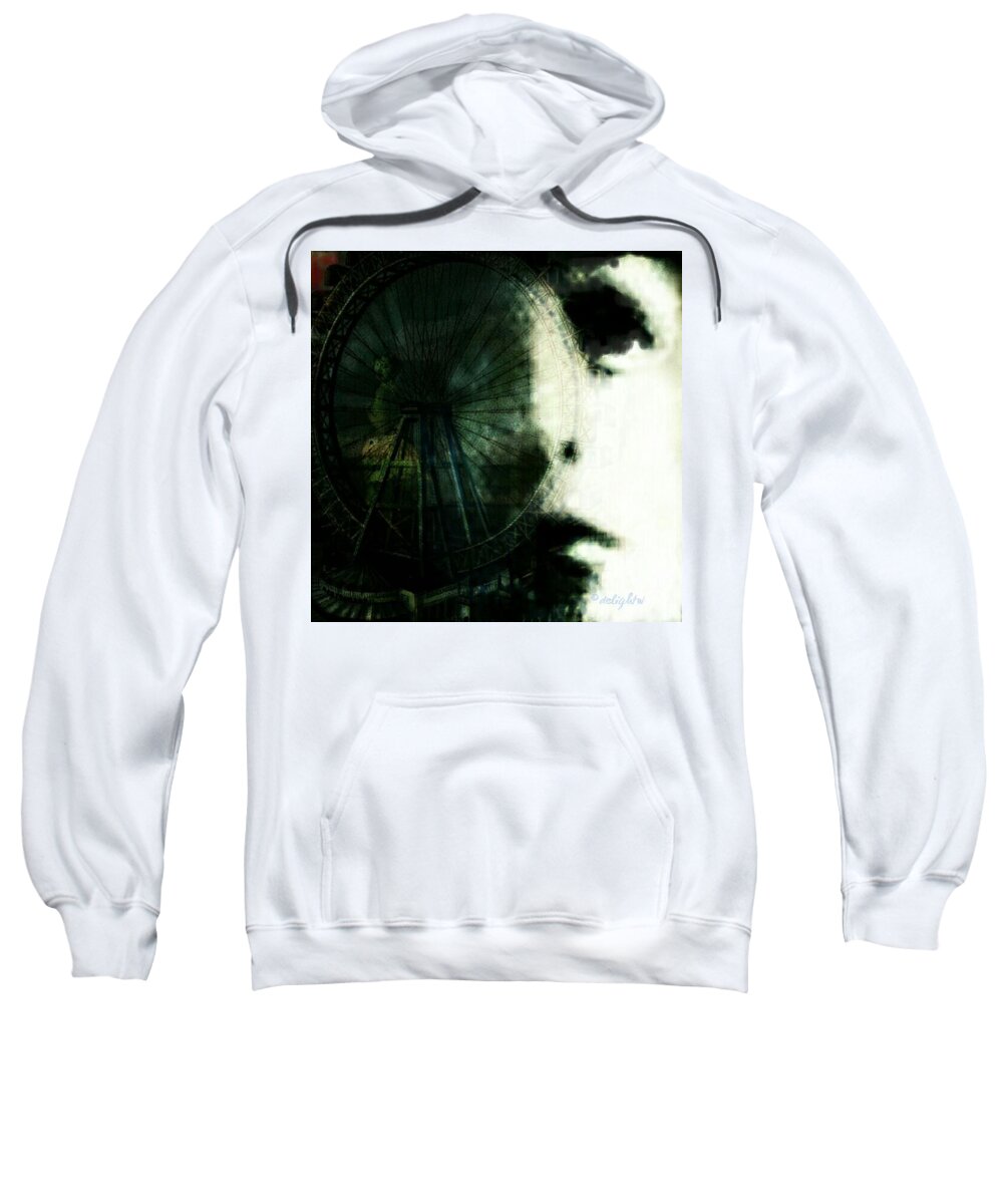 Dark Art Sweatshirt featuring the digital art She could never understand,but she didn't try either by Delight Worthyn