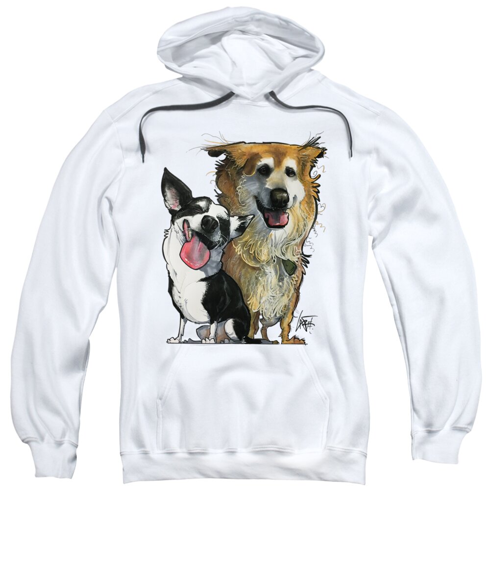  Sweatshirt featuring the drawing Shere 3903 by Canine Caricatures By John LaFree