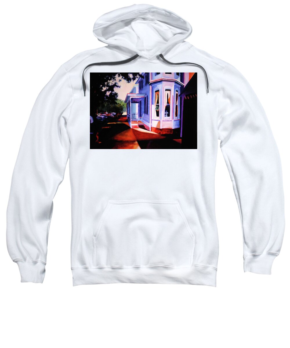 Lambertville Sweatshirt featuring the painting Side Street - Lambertville by Robert Henne