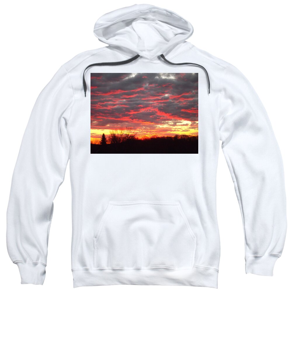 Dawn Sweatshirt featuring the photograph Sky Fire by Susan Esbensen