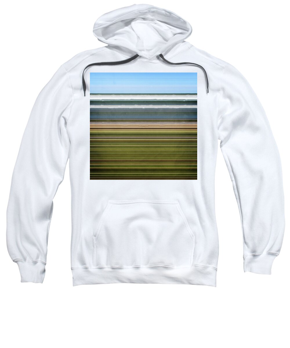 Lake Sweatshirt featuring the digital art Sky Water Earth Grass 2.0 by Michelle Calkins