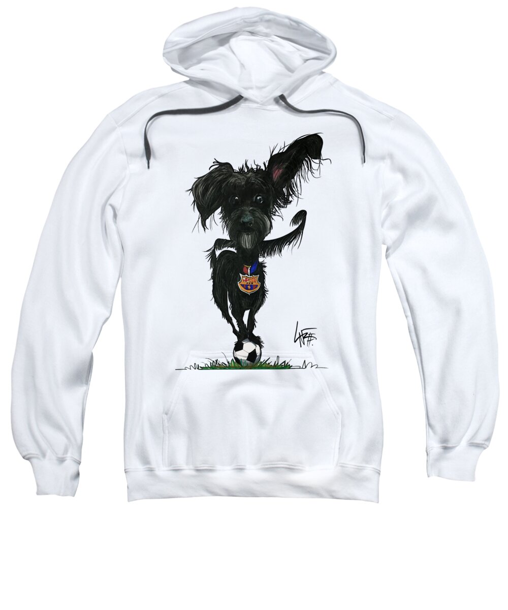 Dog Portrait Sweatshirt featuring the drawing Smith 3444 by Canine Caricatures By John LaFree