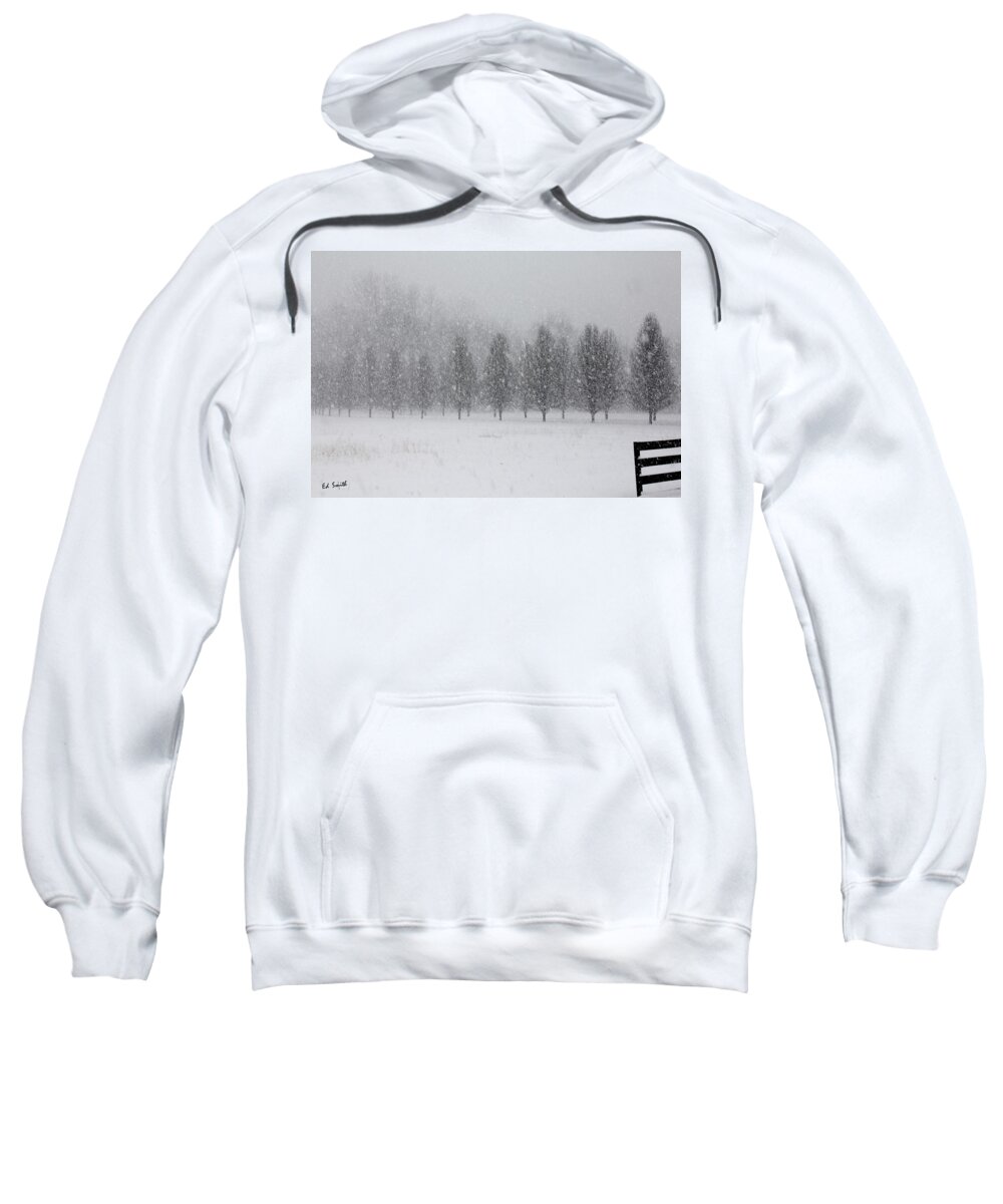 Snow Flakes Sweatshirt featuring the photograph Snow Flakes by Edward Smith
