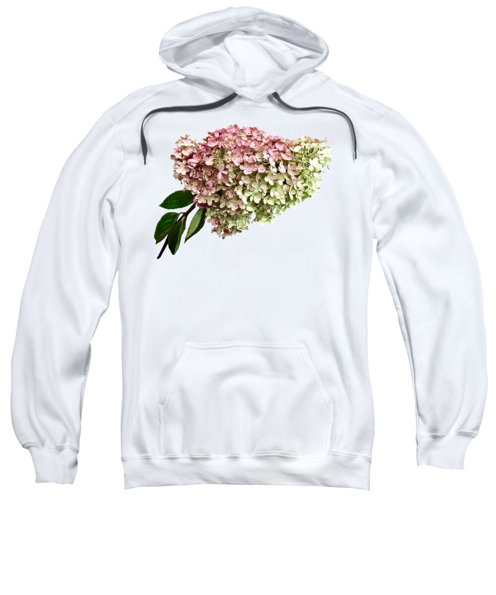 Hydrangea Sweatshirt featuring the photograph Sprig of Hydrangea by Susan Savad