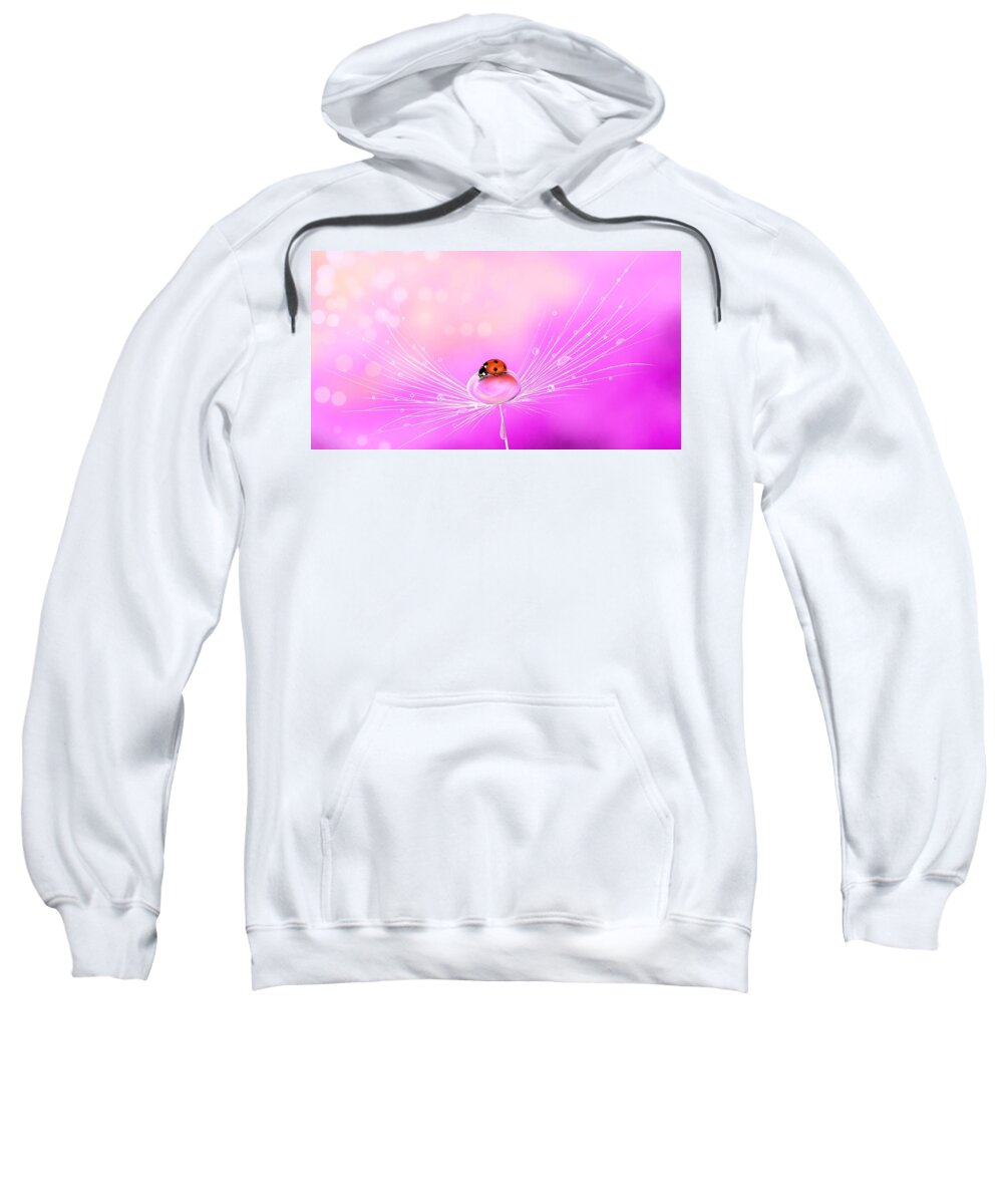 Spring Sweatshirt featuring the painting Spring elegance by Veronica Minozzi