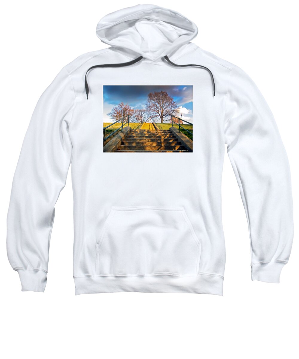 Stairway Sweatshirt featuring the photograph Stairway To Federal Hill by Brian Wallace