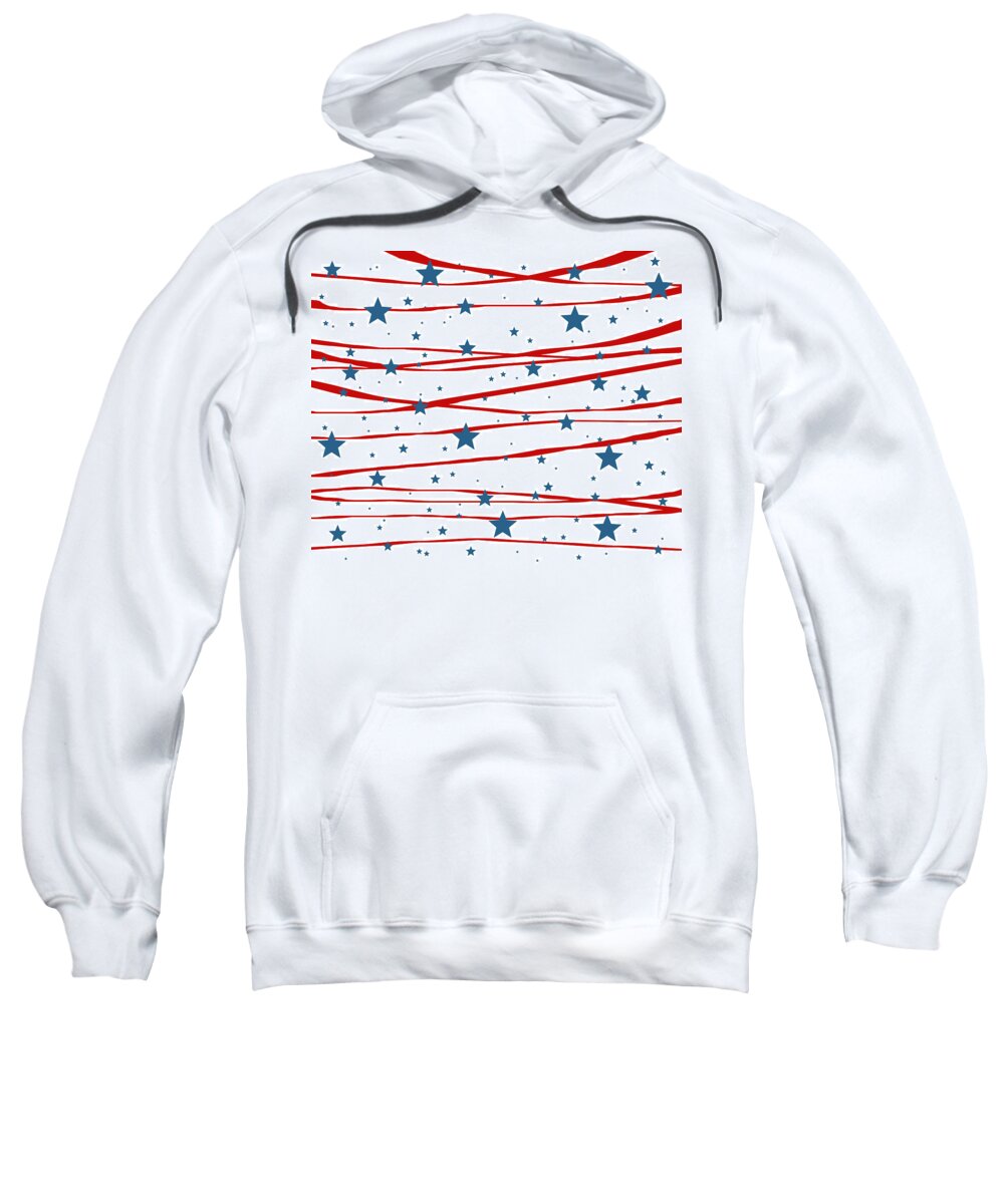 Stars And Stripes Sweatshirt featuring the digital art Stars and Stripes by Marianna Mills