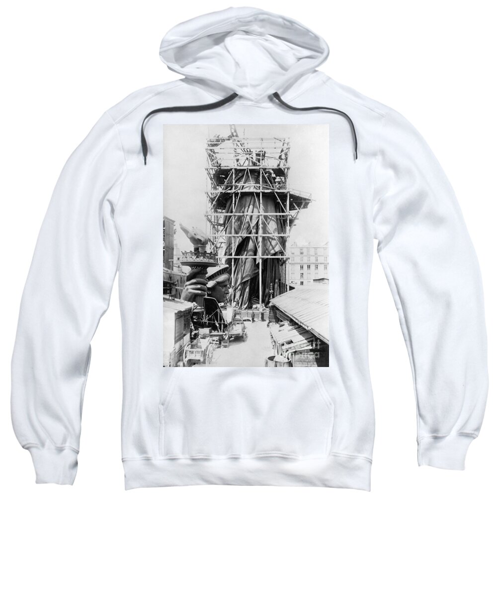 1883 Sweatshirt featuring the photograph STATUE OF LIBERTY, c1883 by Granger