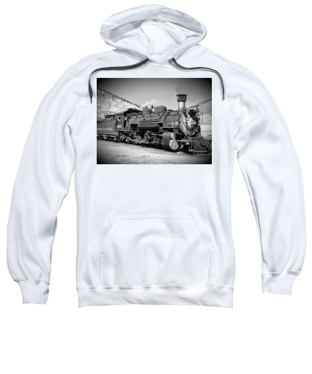 Home Sweatshirt featuring the photograph Steam Engine 480 by Richard Gehlbach
