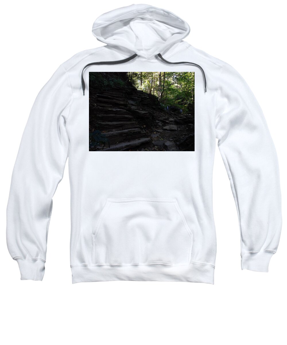 Stone Sweatshirt featuring the photograph Stone Staircase by Annie Walczyk