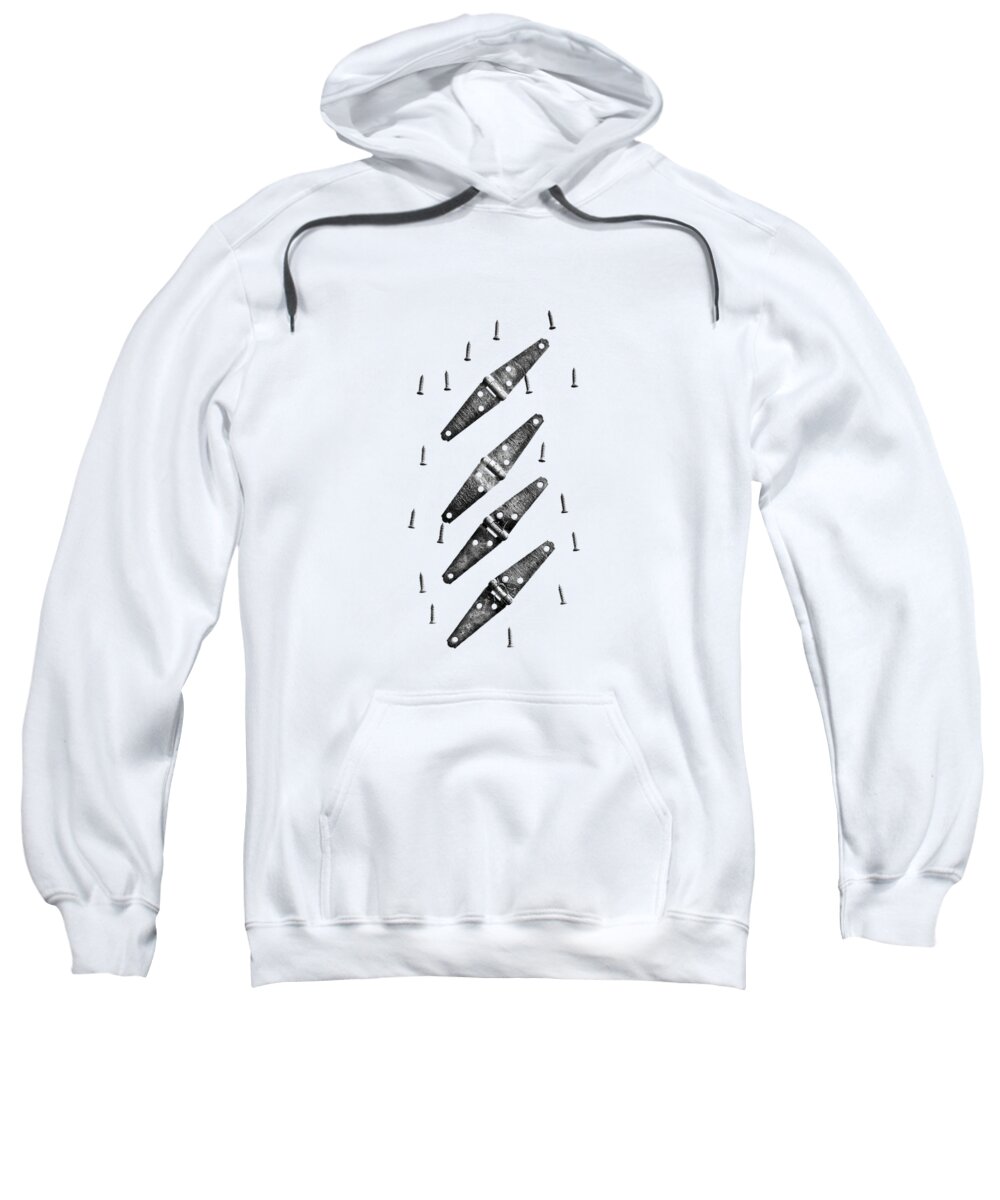 Art Sweatshirt featuring the photograph Strap Hinges and Screws by YoPedro