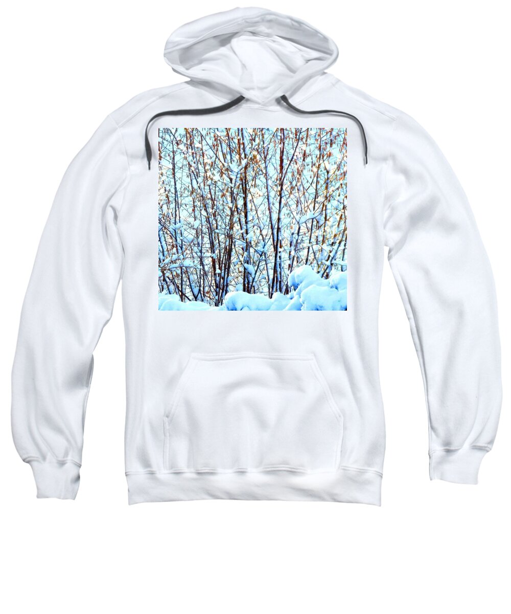 Winter Sweatshirt featuring the photograph Subtle Blue Glow by Will Borden