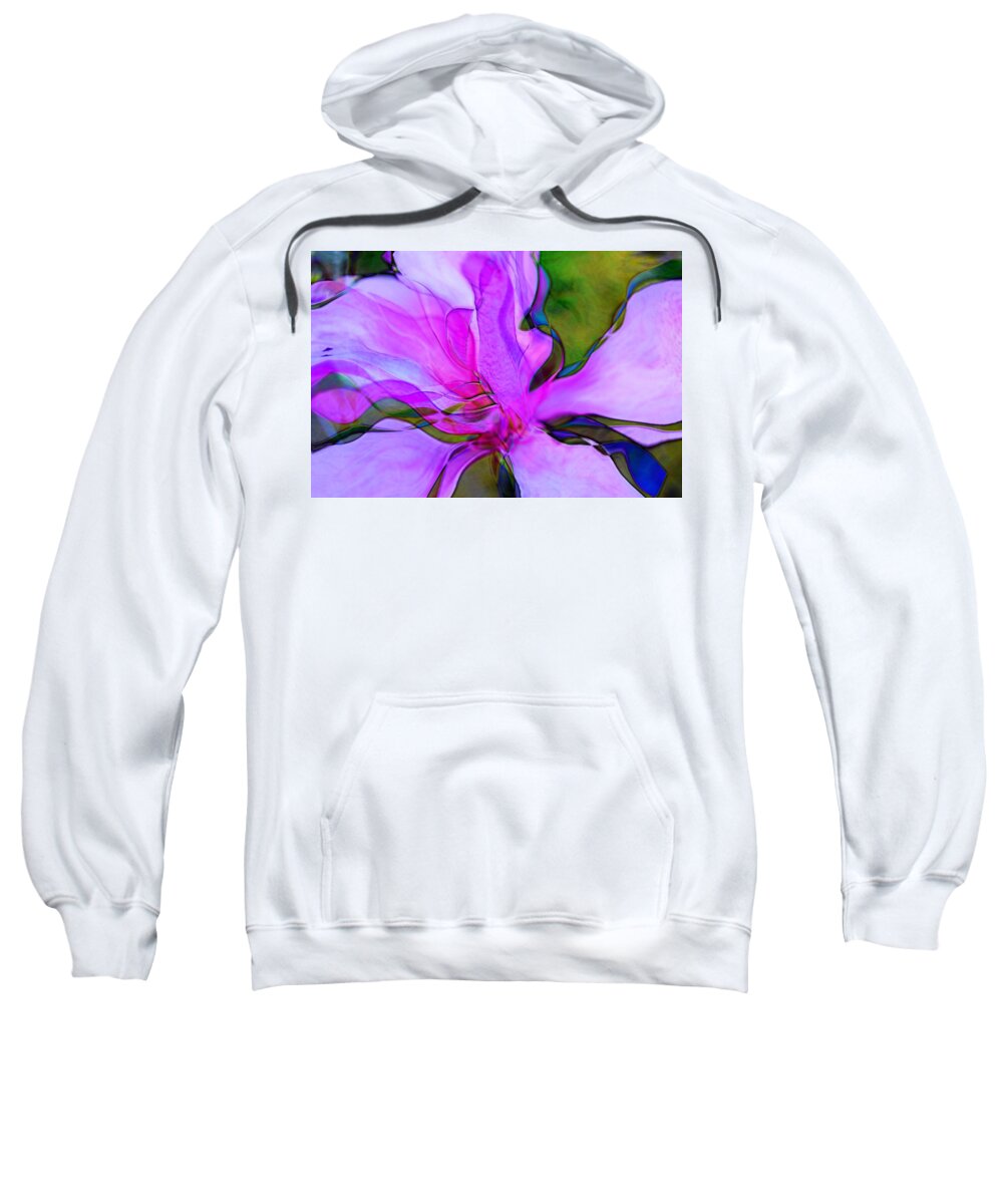 Flower Sweatshirt featuring the digital art Sugar Magnolia by Lynellen Nielsen