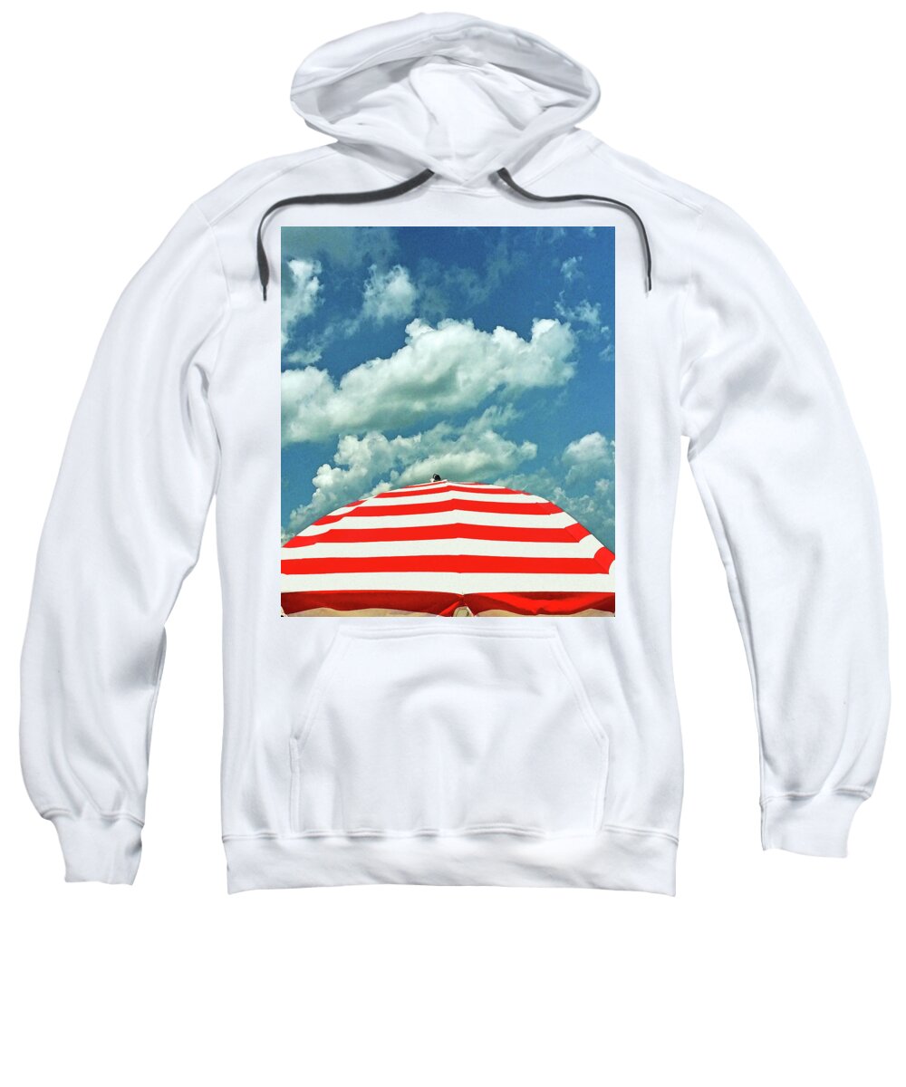 Summer Sweatshirt featuring the photograph Summer Beach Sky by Deborah Smith