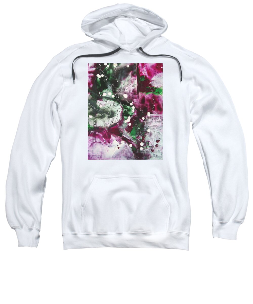 Seasons Sweatshirt featuring the painting Summer Symphony by Louise Adams