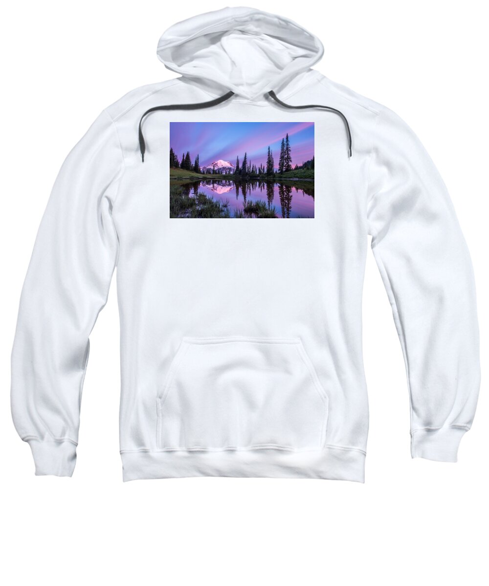 Sunrise Sweatshirt featuring the photograph Sunrise at Mount Rainier by Philip Cho