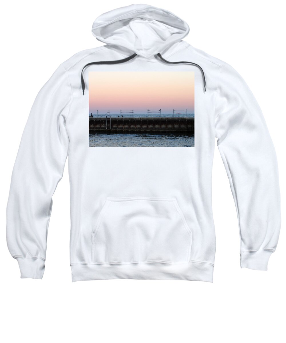 Chicago Sweatshirt featuring the photograph Sunset at Diversey Harbor by Laura Kinker