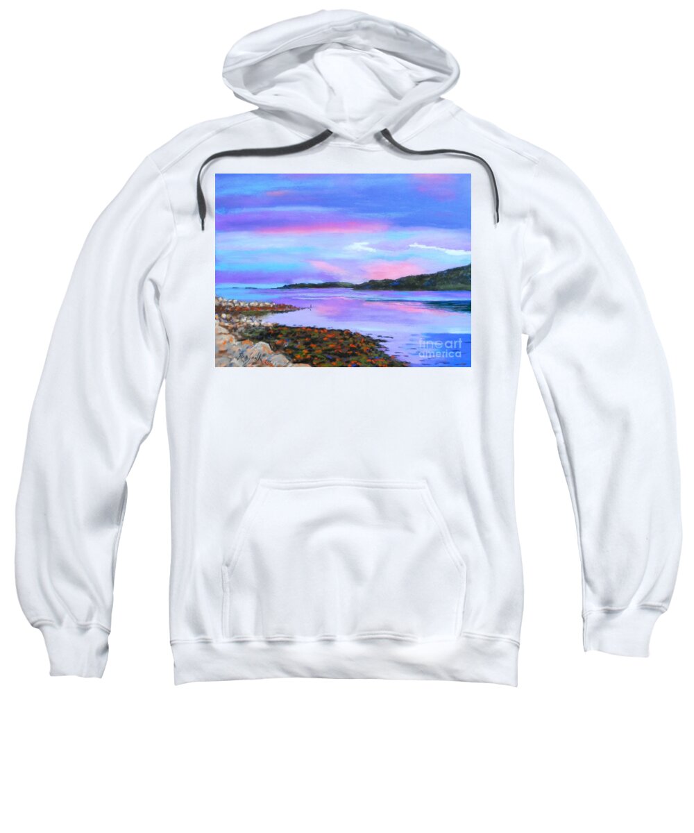 Pastels Sweatshirt featuring the pastel Sunset at Secret Cove by Rae Smith PAC