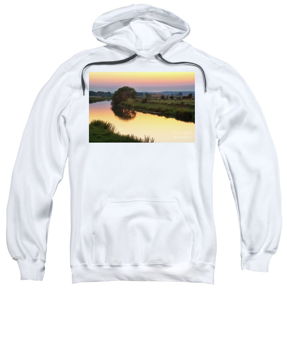 Sunset Sweatshirt featuring the photograph Sunset on the River by Perry Rodriguez