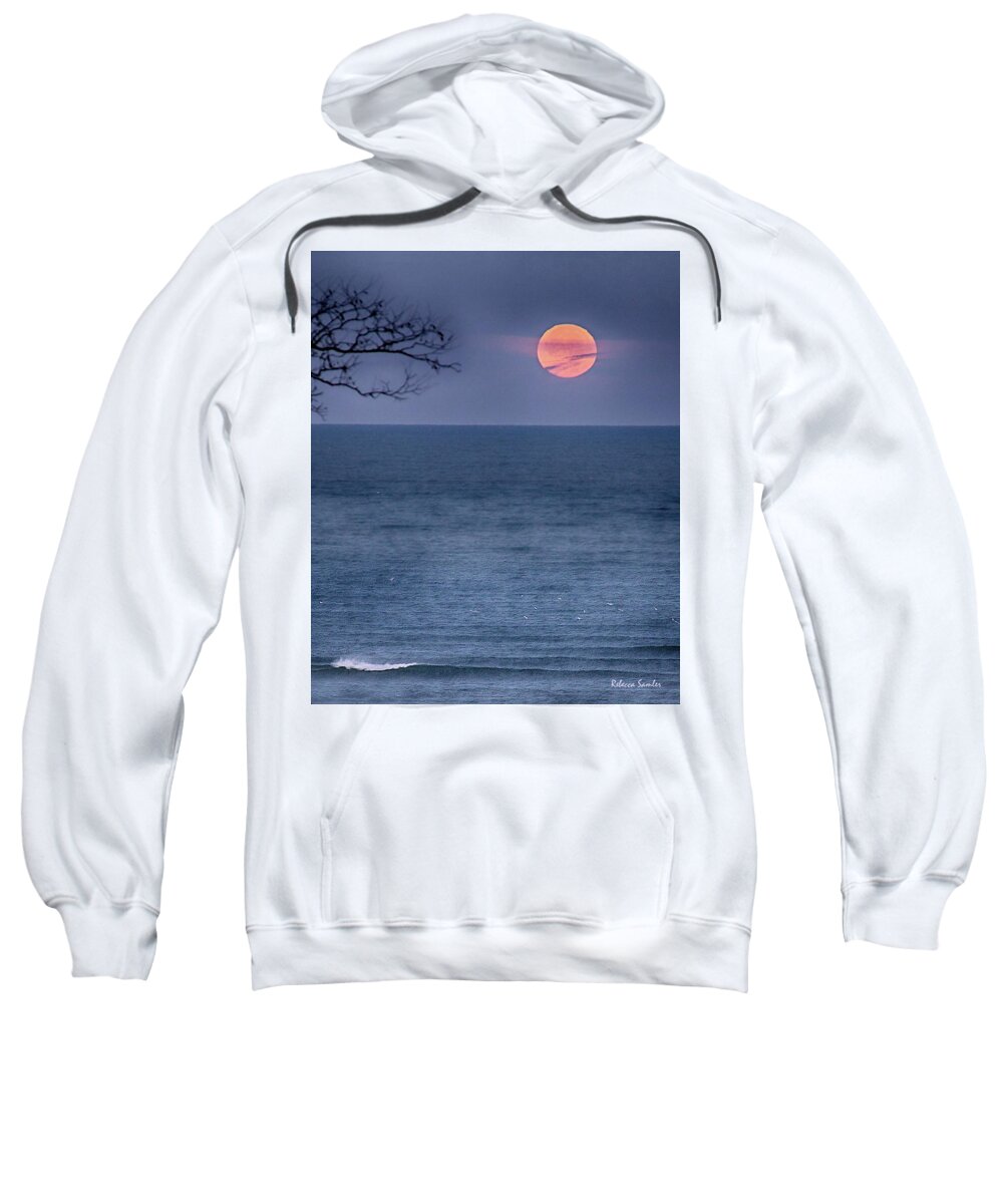 Super Moon Sweatshirt featuring the photograph Super Moon Waning by Rebecca Samler