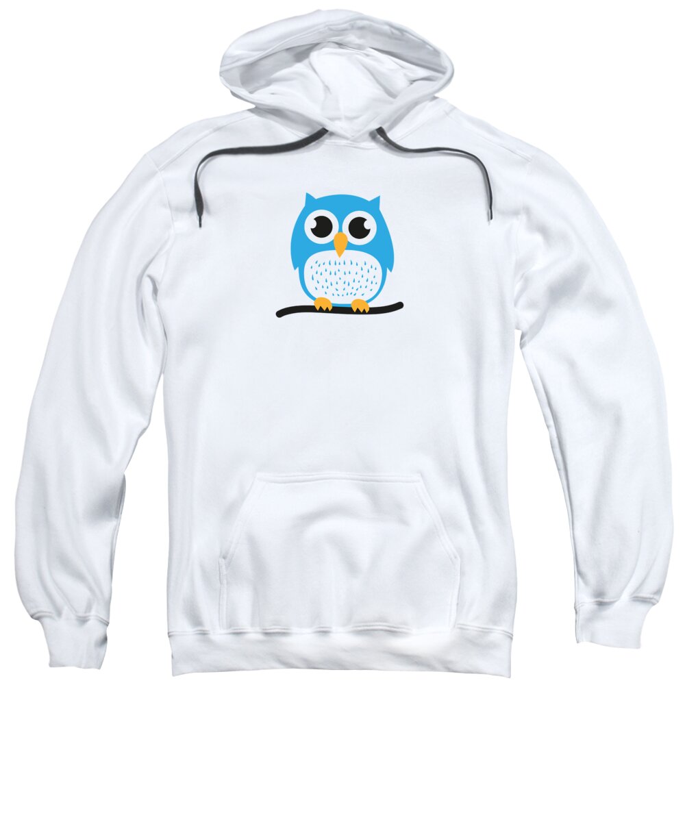 Sweet Sweatshirt featuring the digital art Sweet and cute owl by Philipp Rietz