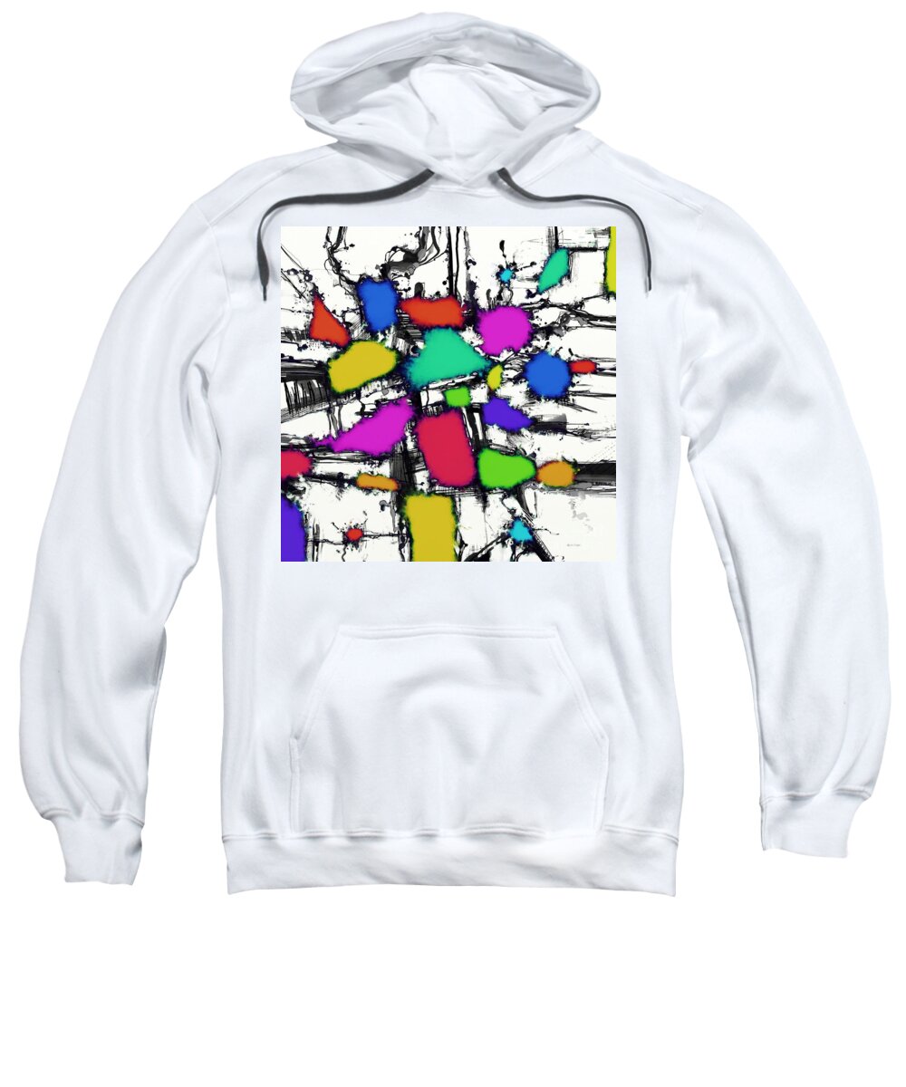 Sweet Shop Sweatshirt featuring the digital art Sweet shop by Keith Mills