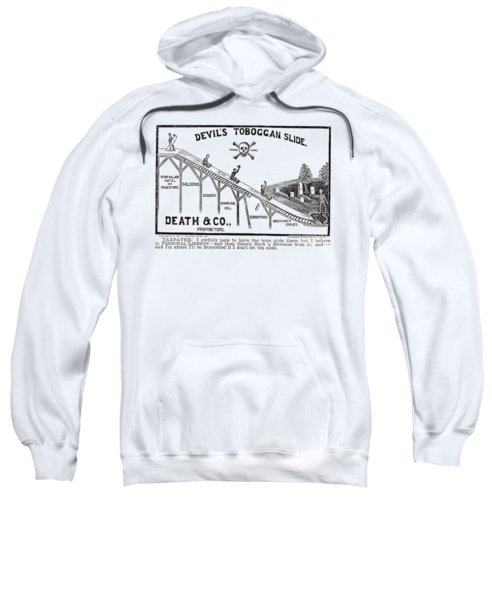 1887 Sweatshirt featuring the drawing Temperance Movement 1887 by Granger