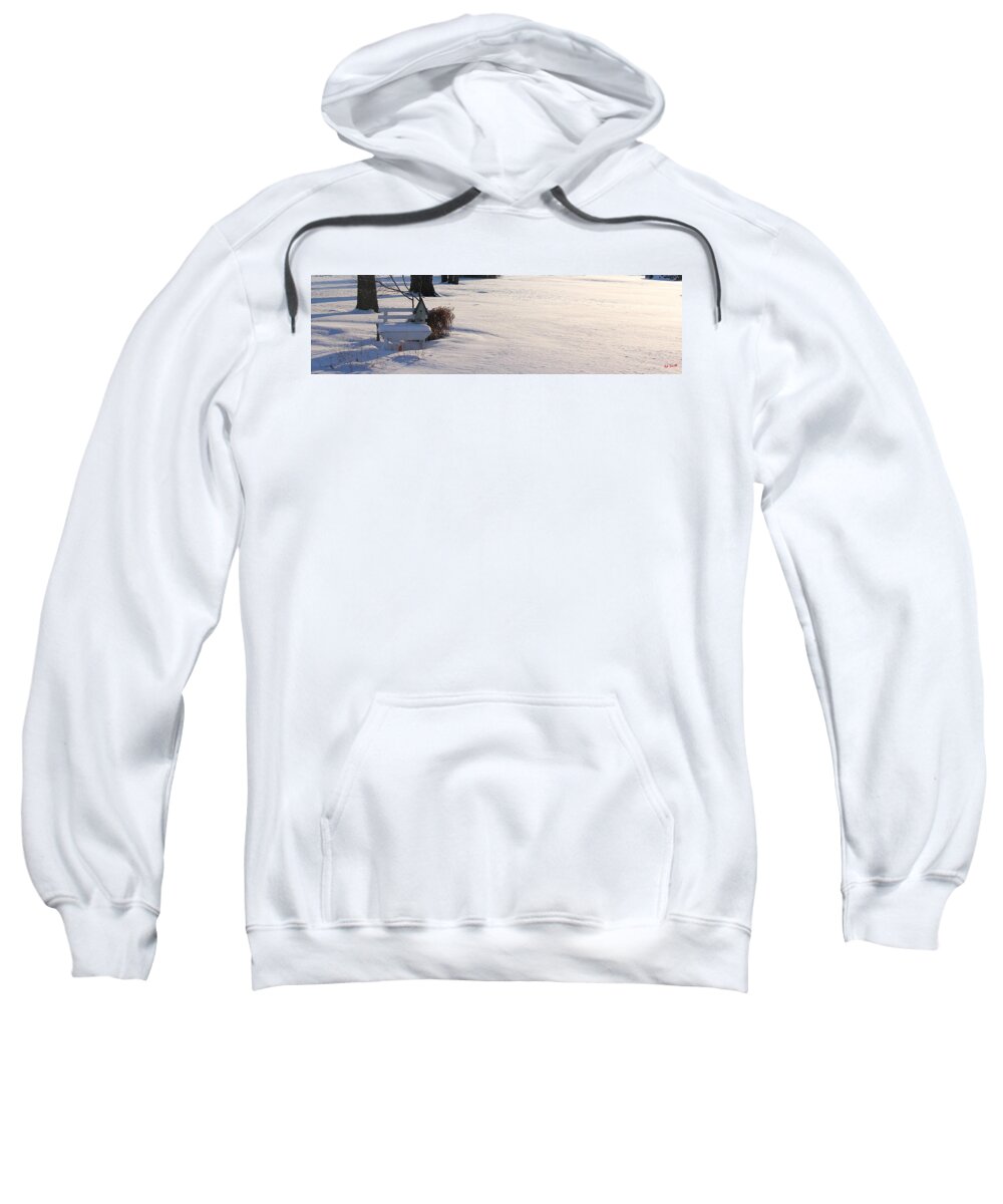 The Bird House Bench Sweatshirt featuring the photograph The Bird House Bench by Edward Smith