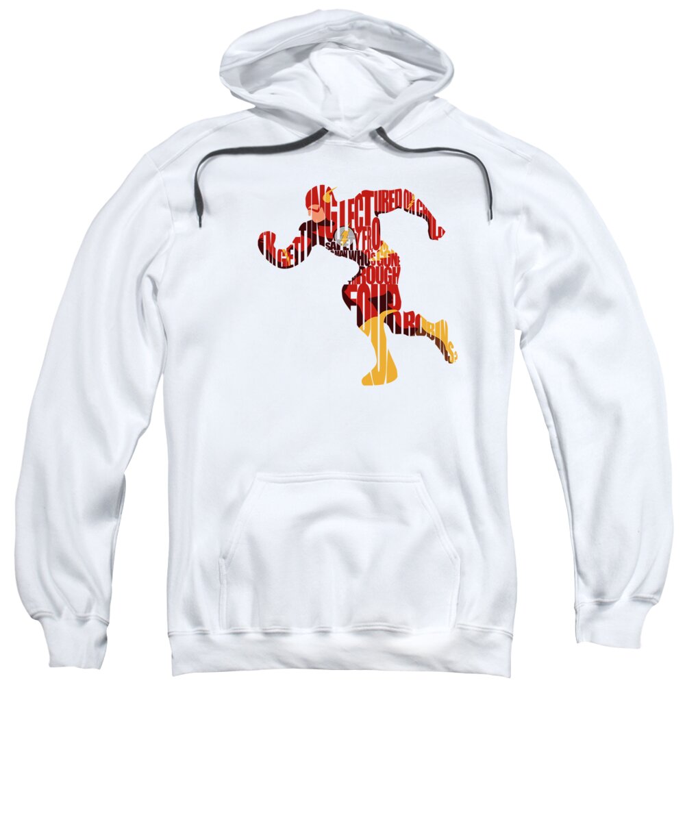 Flash Sweatshirt featuring the digital art The Flash by Inspirowl Design