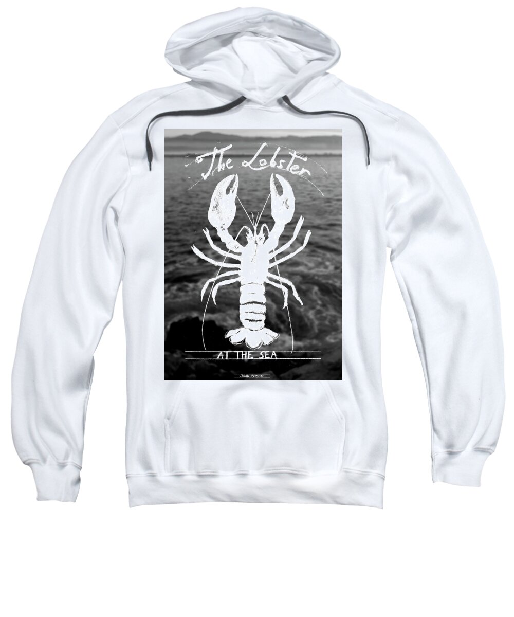 Clawed Lobster Sweatshirt featuring the painting The Lobster by Juan Bosco
