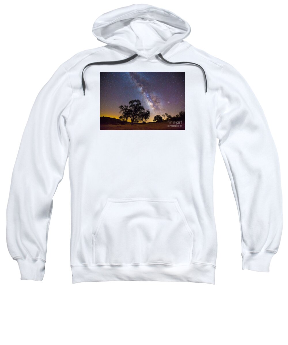 Milky Way Sweatshirt featuring the photograph The Milky Way And Perseids by Mimi Ditchie