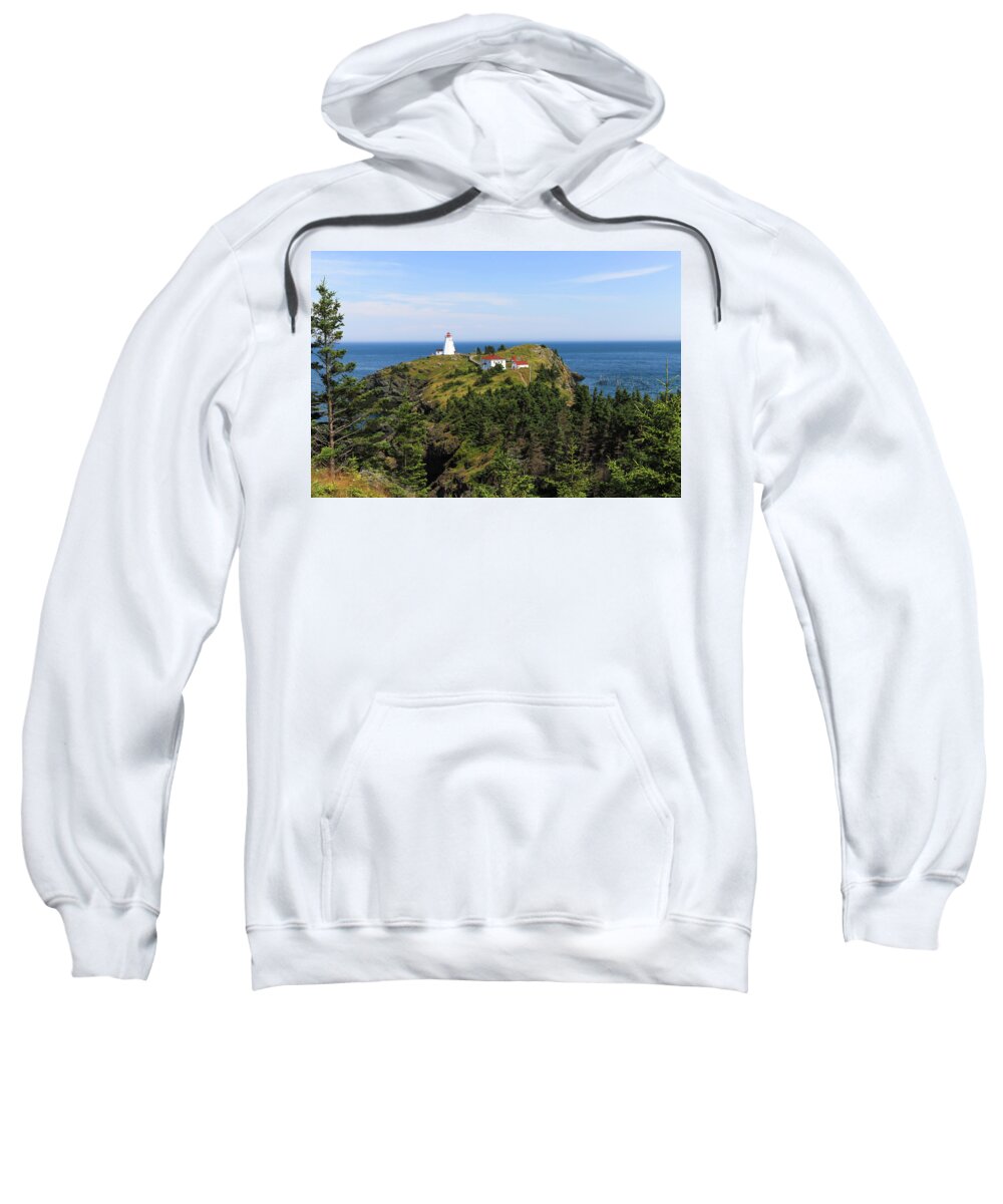 Grand Manan Island Sweatshirt featuring the photograph The Swallowtail Lightstation by Gary Hall