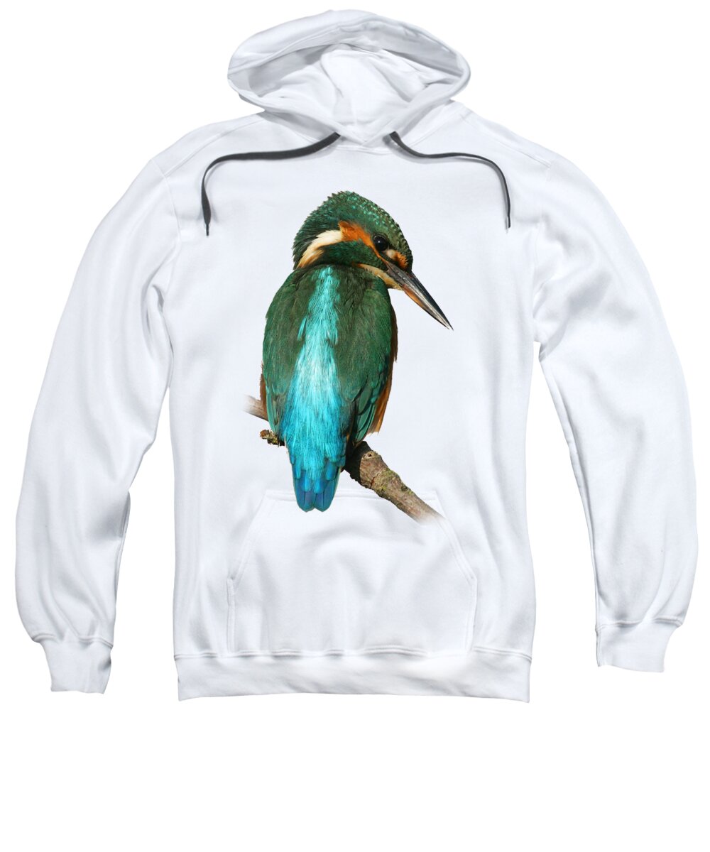Kingfisher Sweatshirt featuring the photograph The watchful Kingfisher T-shirt by Tony Mills