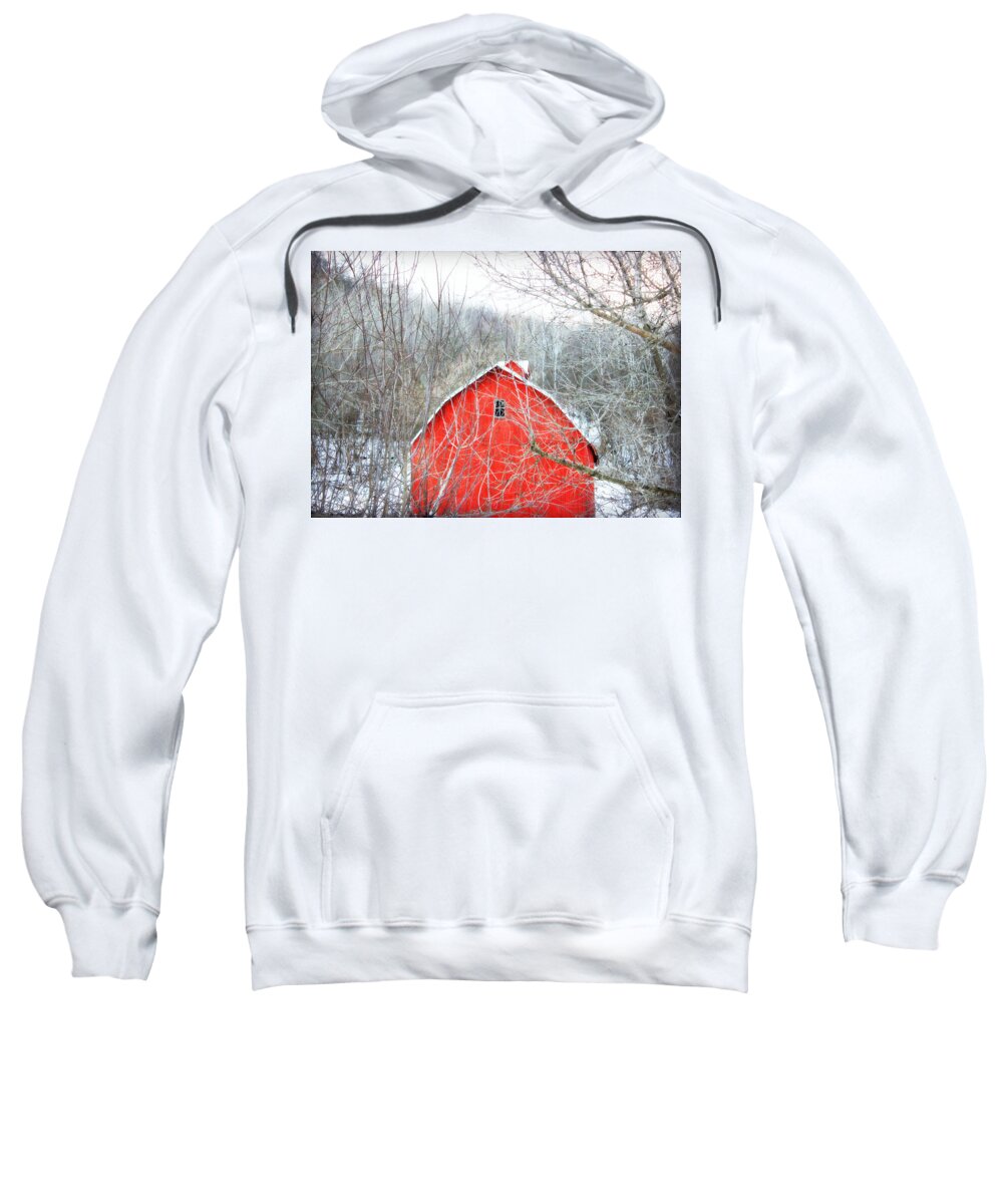 Barn Sweatshirt featuring the photograph Through the Woods by Julie Hamilton