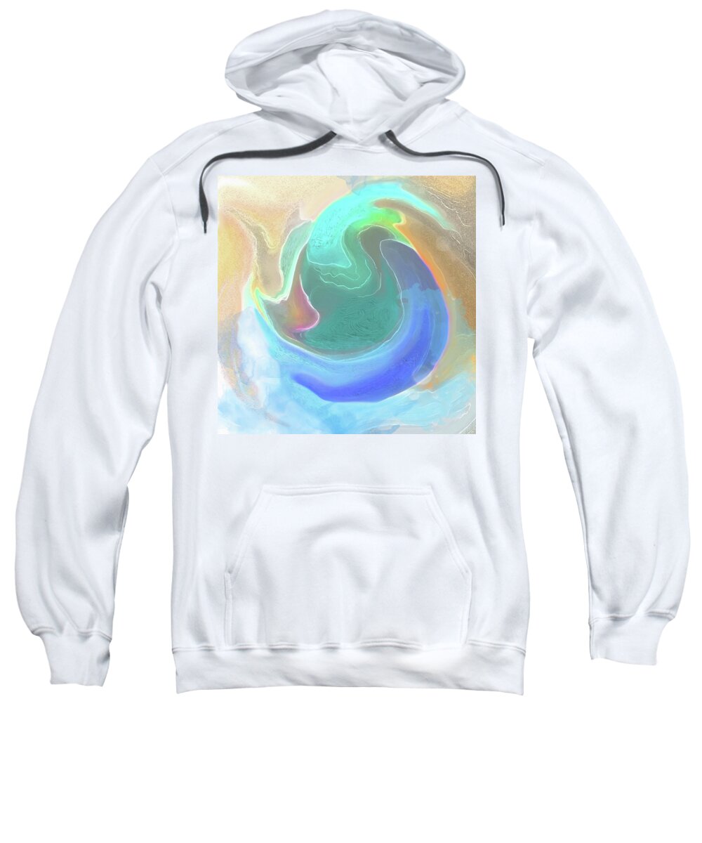 Oceana Sweatshirt featuring the digital art Tidal Pool by Gina Harrison