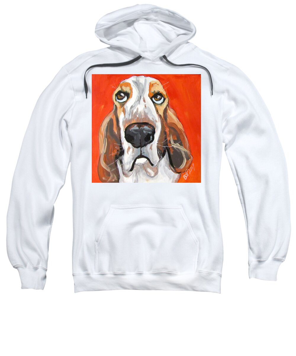 Dog Sweatshirt featuring the painting Toby by Barbara O'Toole