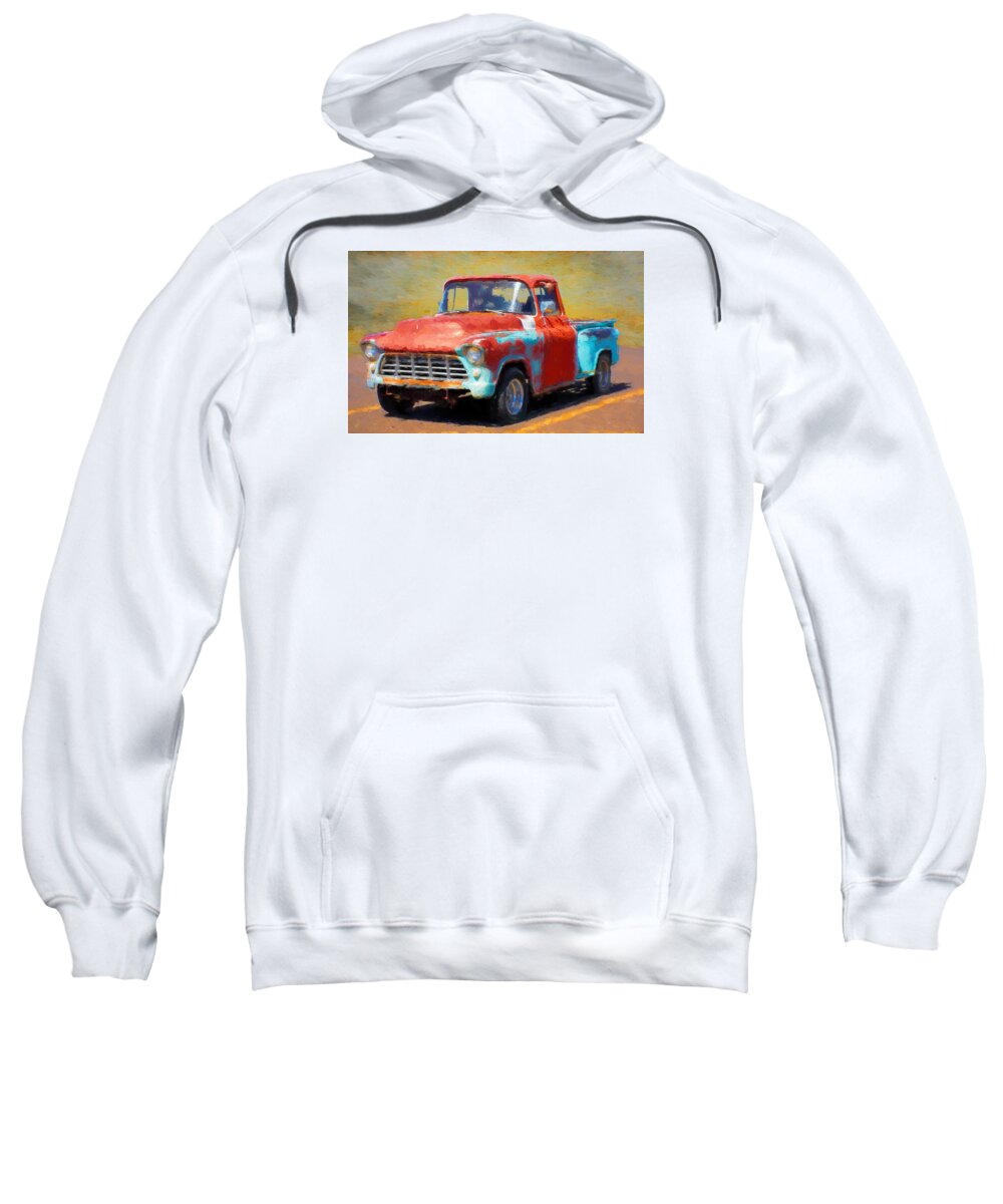 Chevy Truck Sweatshirt featuring the digital art Tons of Potential by Rick Wicker